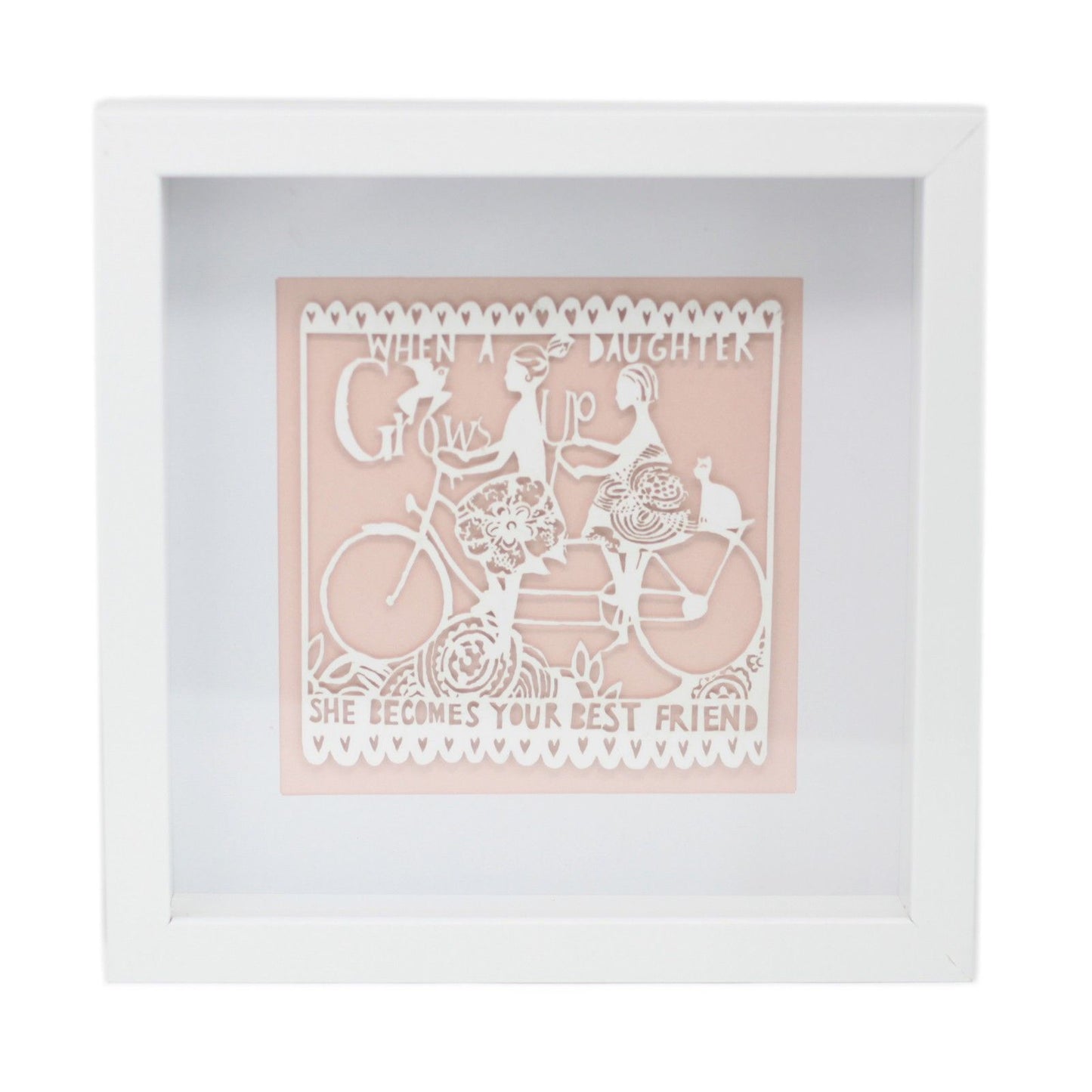 Paper Cutout White Picture Frame - Daughter