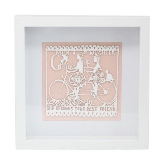 Paper Cutout White Picture Frame - Daughter