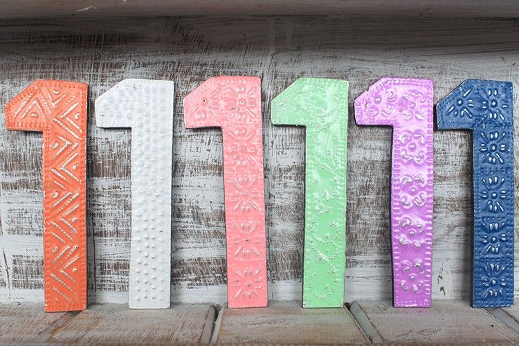 Number "1" - Assorted Colours - 15cm