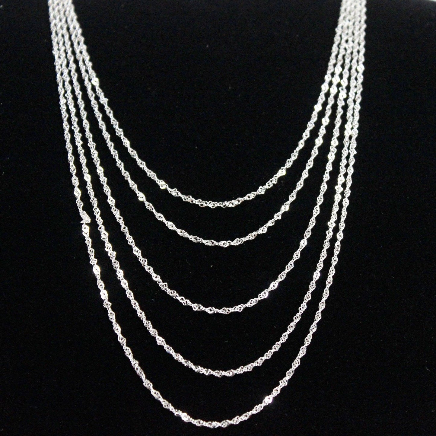 Twist 925 Adjustable Silver Chains  45 - 40cm