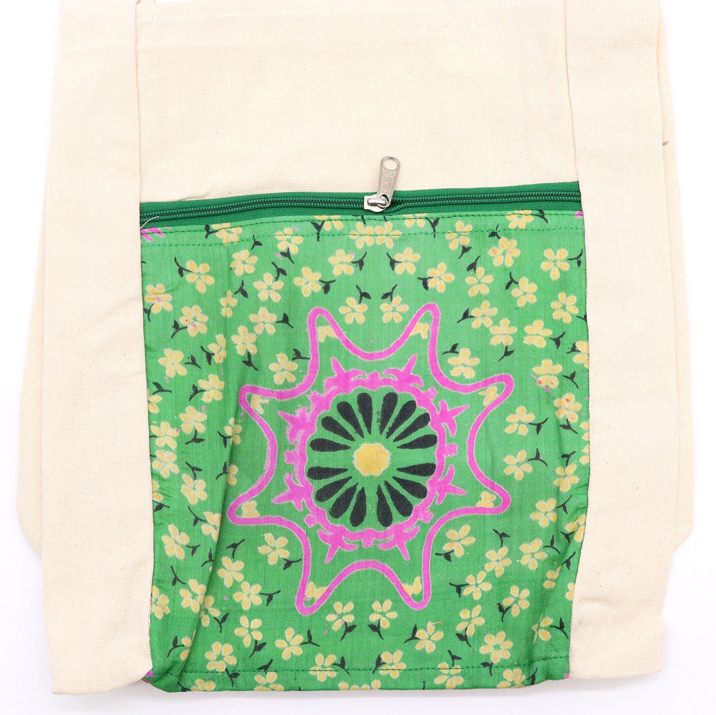 Sling Bag - Green Alpana Silk - Asst