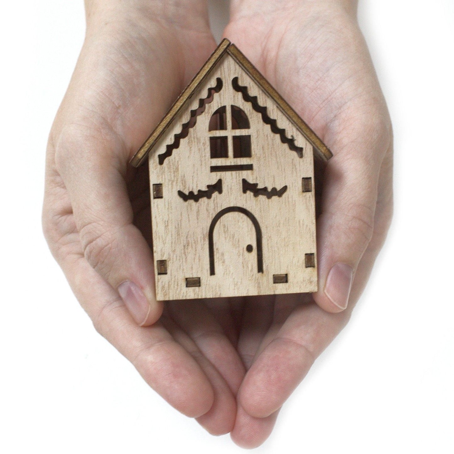 Small Wooden LED Light Shadow House