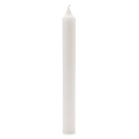 Solid Colour Dinner Candles - Rustic White - Pack of 5