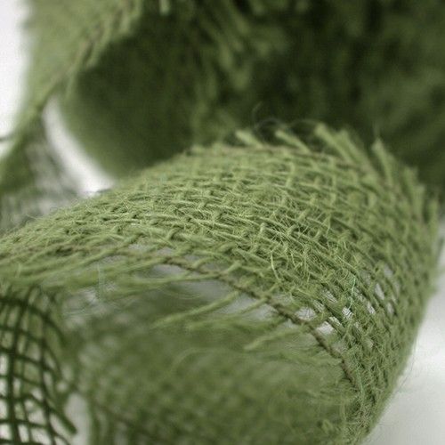Green Jute Ribbon 10meter x 6cm