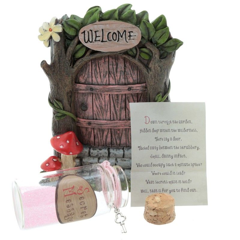 Fairyland Woodland Welcome Fairy Door and Wishes Jar