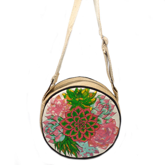 Eco Round Bags - Cactus Flowers