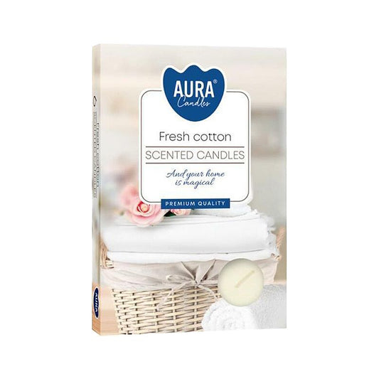 Set of 6 Scented Tealights - Fresh Cotton