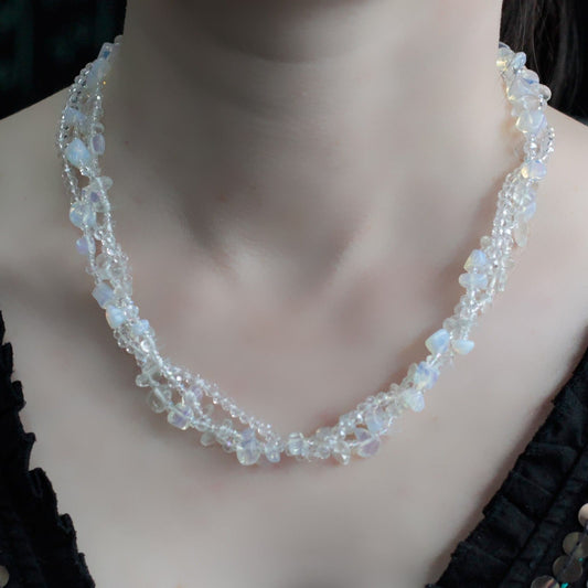 Chipstone & Bead Necklace - Opal