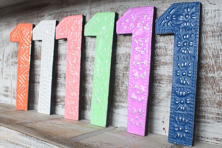 Number "1" - Assorted Colours - 15cm