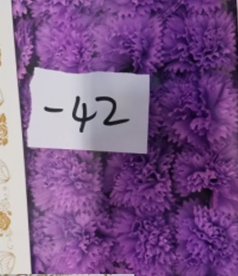 Craft Soap Flowers - Carnations - Violet
