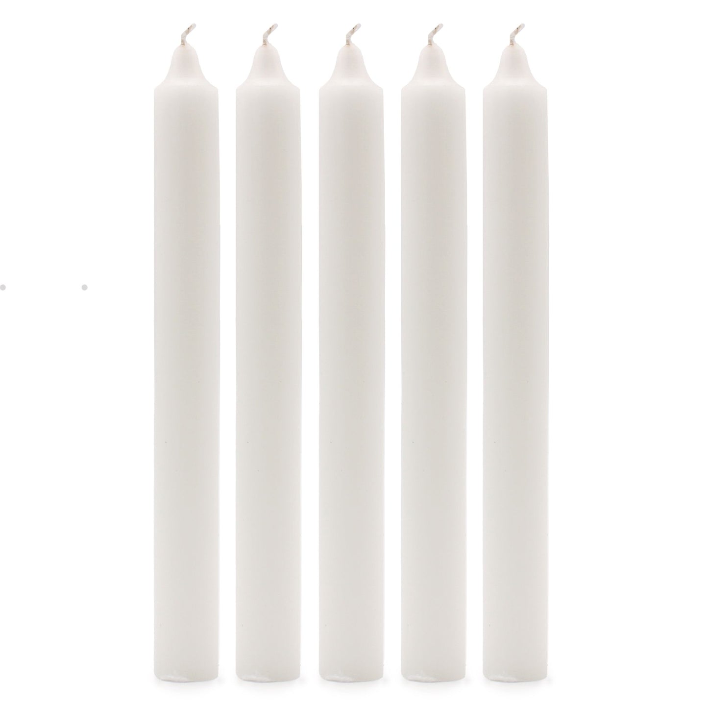 Solid Colour Dinner Candles - Rustic White - Pack of 5