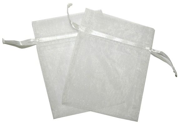 Med Organza Bags - White