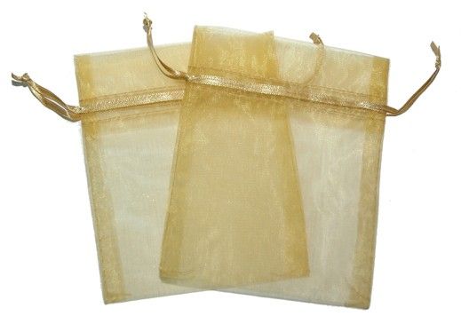 Small Organza Bags - Gold