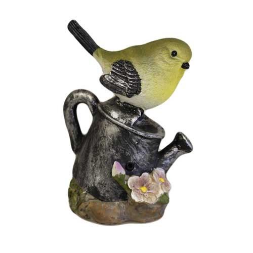Gartenlichter & Bewegungsmelder Vogel auf Gießkanne