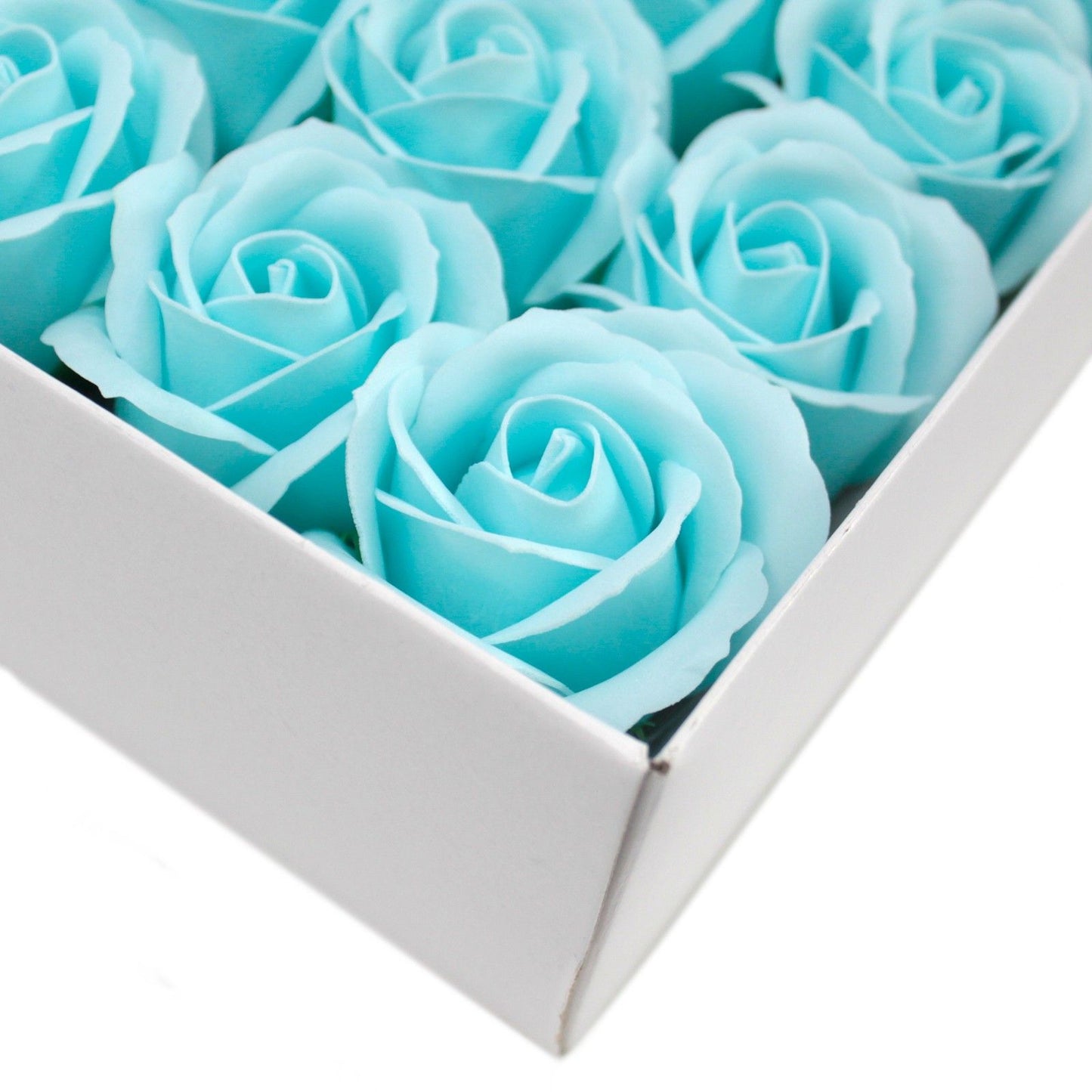 Craft Soap Flowers - Med Rose - Baby Blue