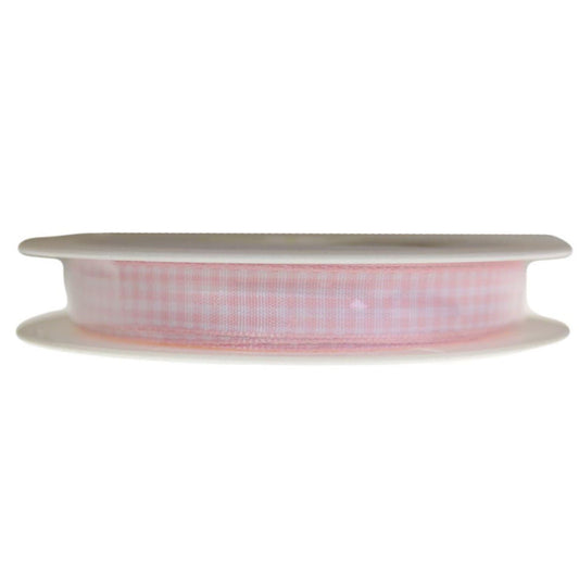 Gingham Ribbon - Baby Pink (310)