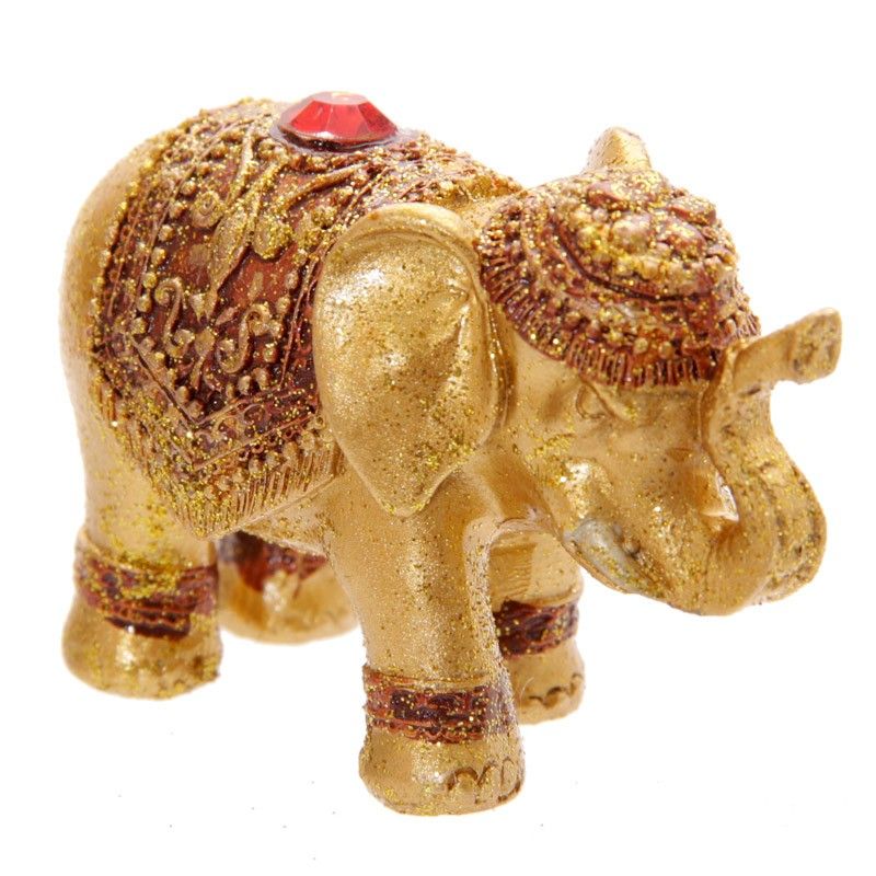 Metallic Glitter Lucky Elephant Incense Stick Holder