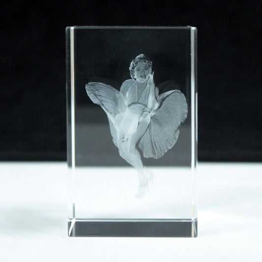 Laser Crystal Block - Marilyn