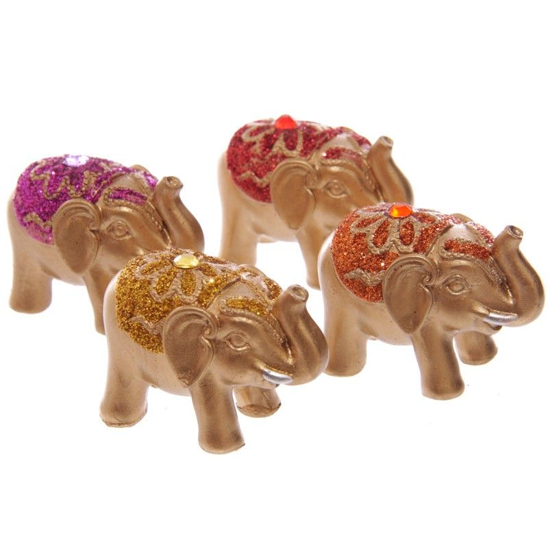 Mini Metallic Glitter Lucky Elephant Collectable
