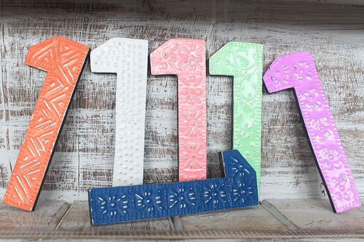 Number "1" - Assorted Colours - 15cm