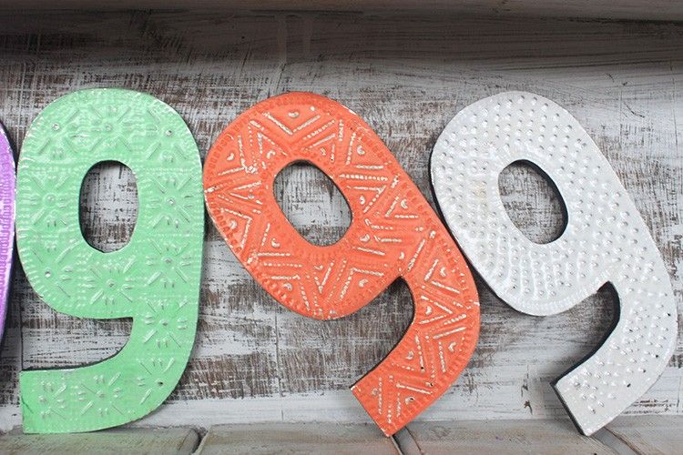 Number "9" - Assorted Colours - 15cm