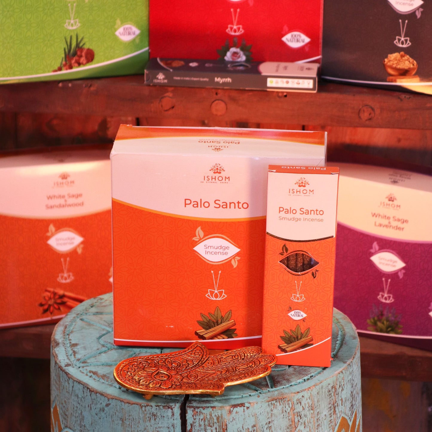 Ishom Smudge Incense - White Sage & Rose
