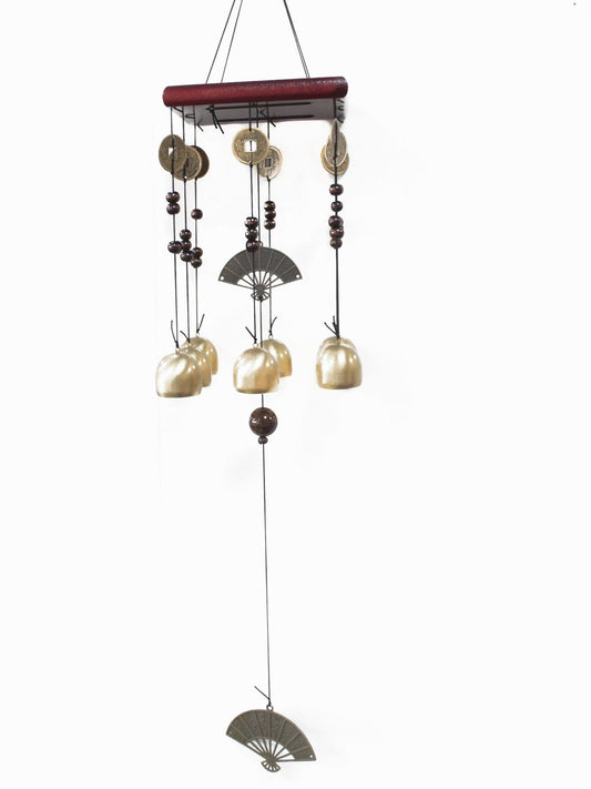 Feng Shui Chimes - Square 8 Bells & Fan