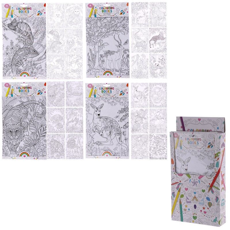 Adult Colouring Book (6 Pages) - Zoo and Animal