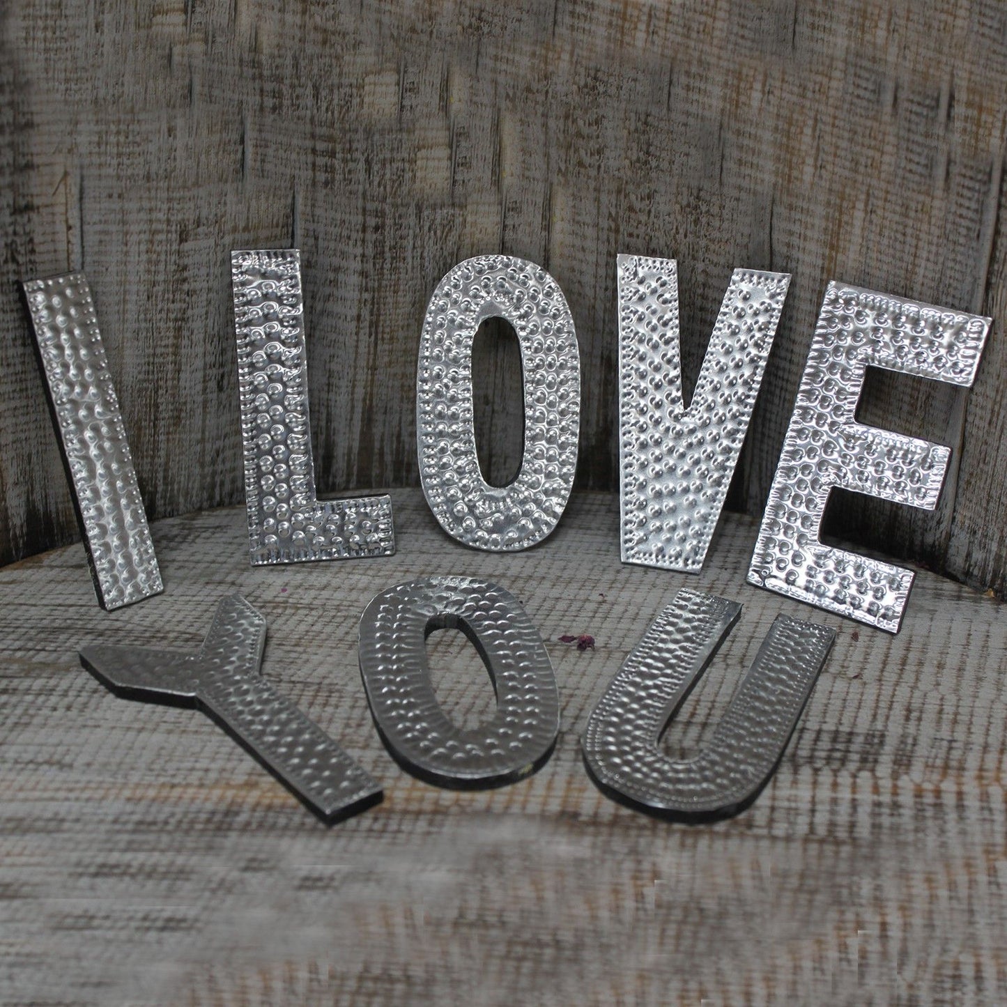 Sm Arty Aluminum Letters - I LOVE YOU