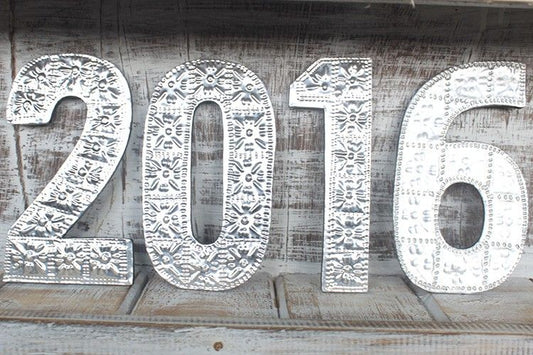 Lrg Arty Aluminum Letters - 1 Through 0
