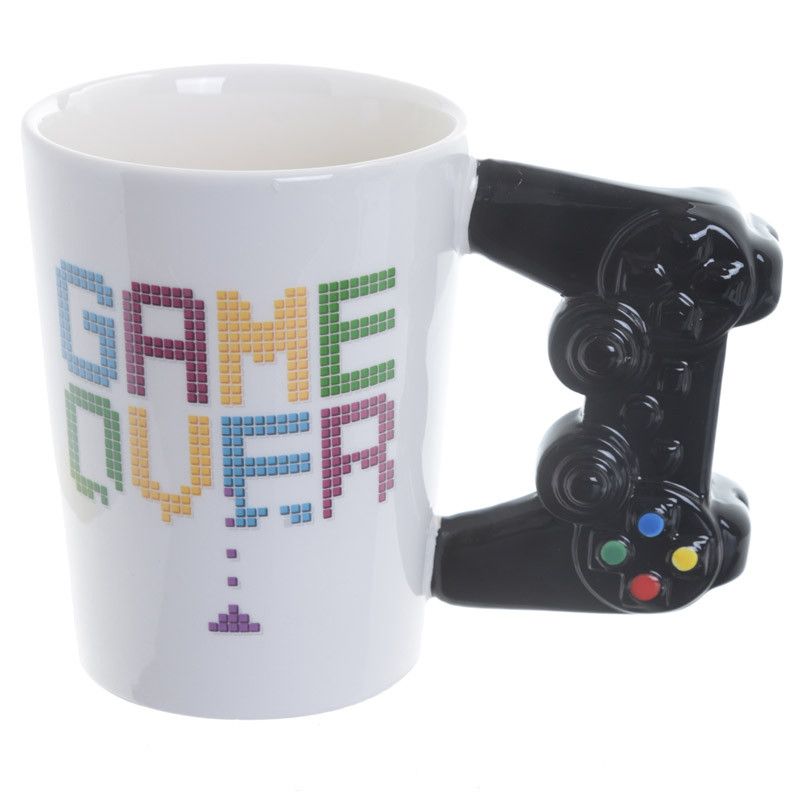 GAME OVER Game Controller Shaped Handle Mug