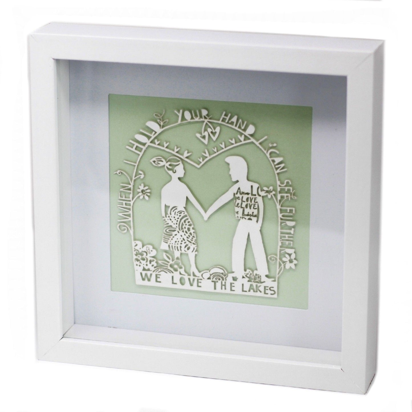 Paper Cutout White Picture Frame - Love Lakes
