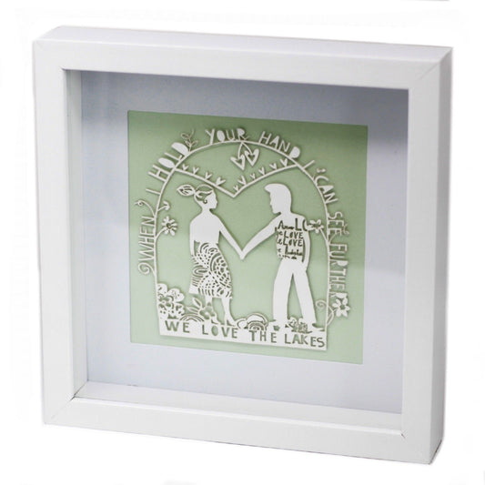 Paper Cutout White Picture Frame - Love Lakes