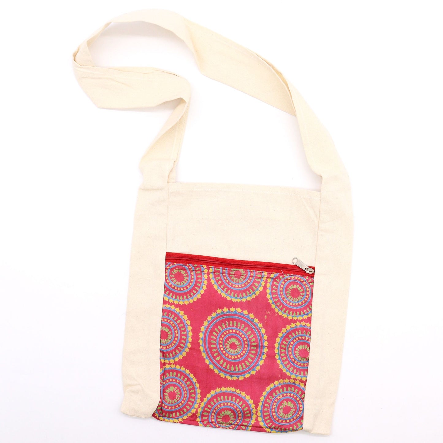 Sling Bag - Red Alpana Silk - Asst