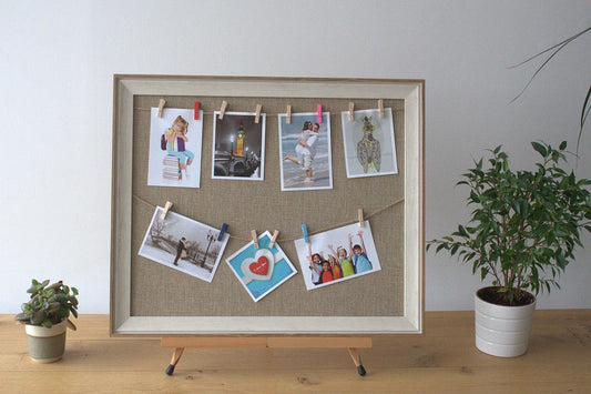 Lrg DIY Peg Photo Frames - Natural Jute