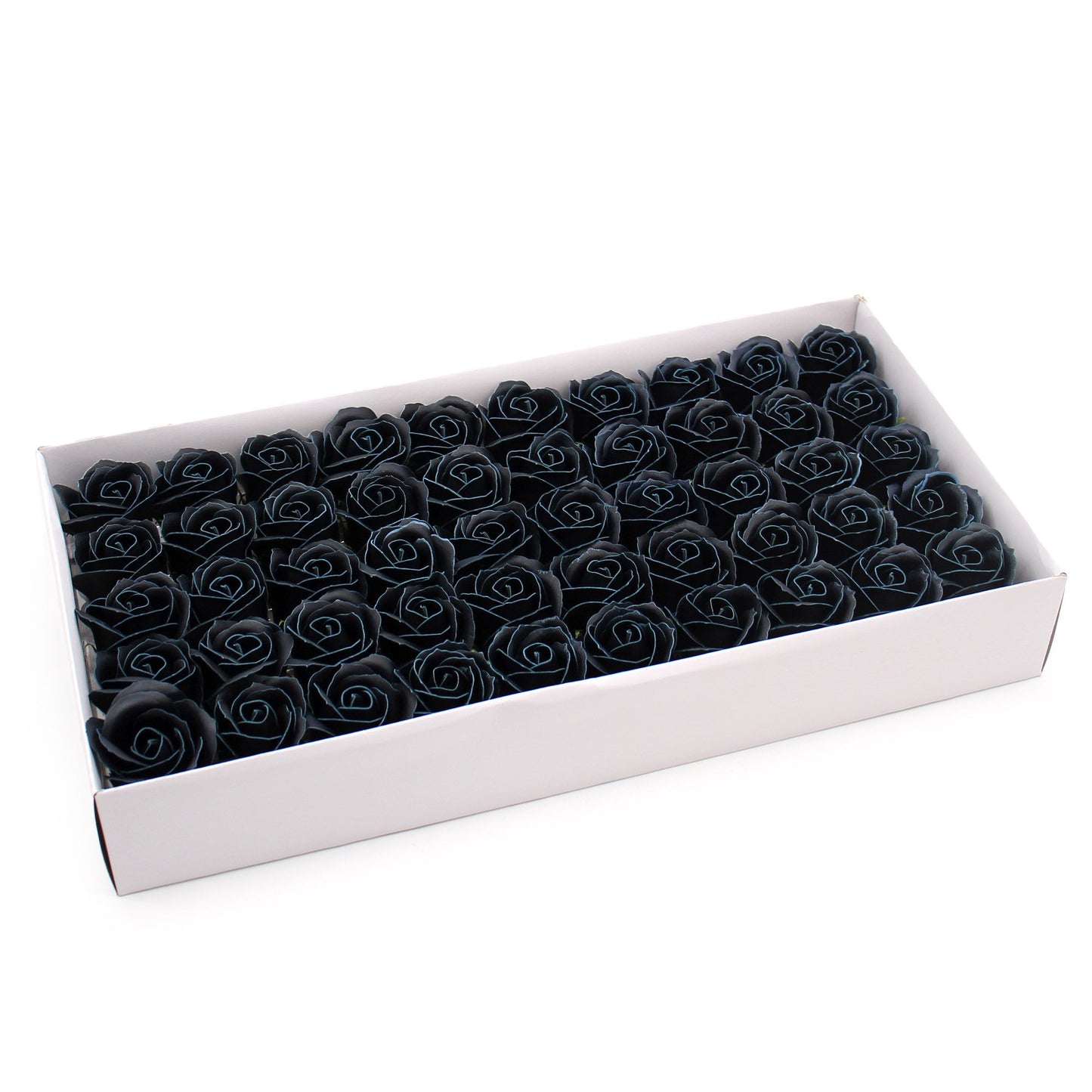 Craft Soap Flowers - Med Rose - Black With white Rim