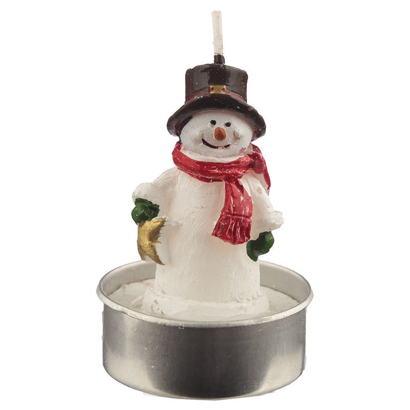 Tea Light Candle Set of 6 - Christmas Snowmen