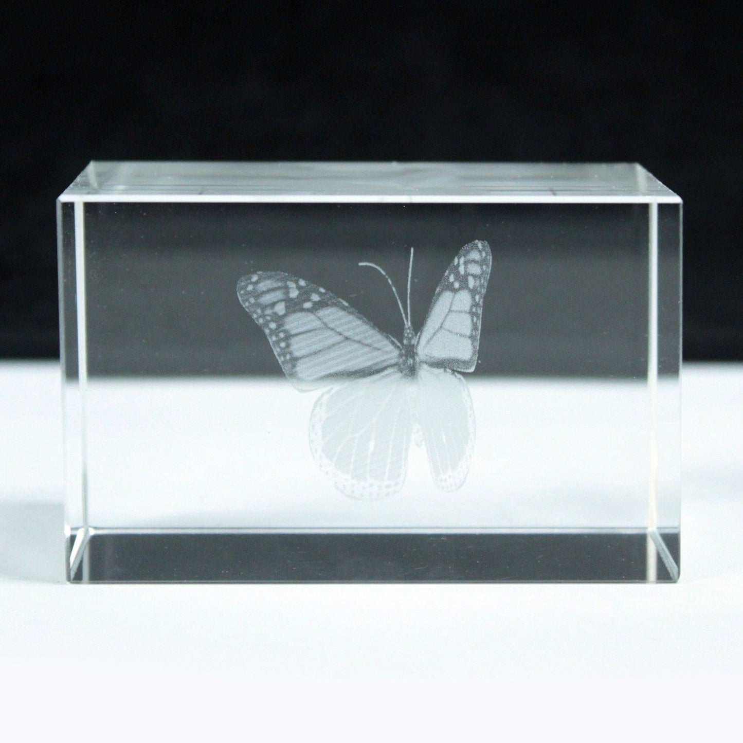 Laser Crystal Block - Butterfly