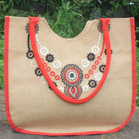 Posh Emb Shopping Bag - 35x40x15cm Des 2