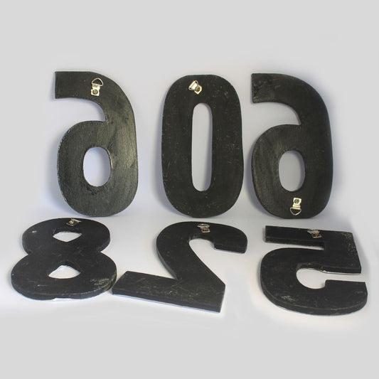 Lrg Arty Aluminum Letters - 1 Through 0