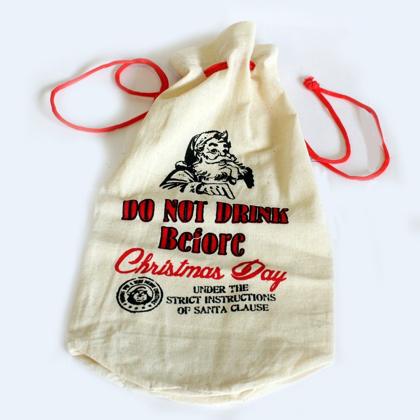 XMAS Cotton Wine Pouch - Do Not Drink