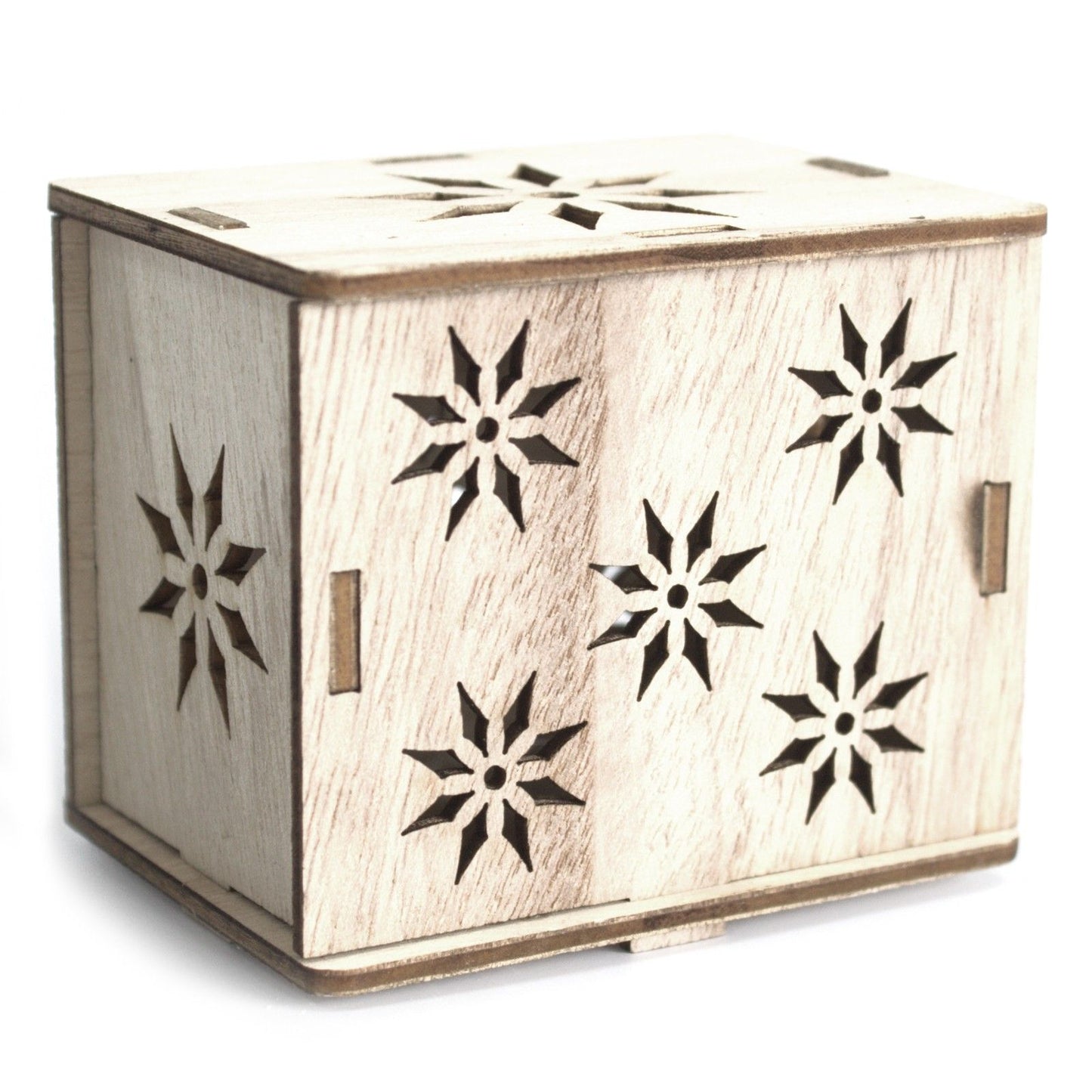 Long Wooden LED Light Shadow Box - Stars
