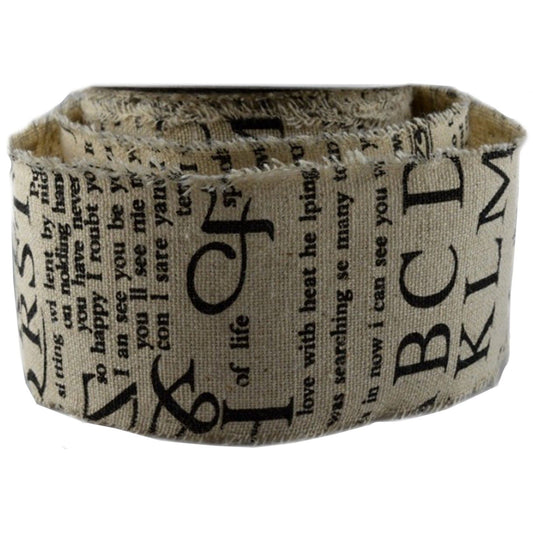60mm Fringed Printed Decorated Burlap (10m)