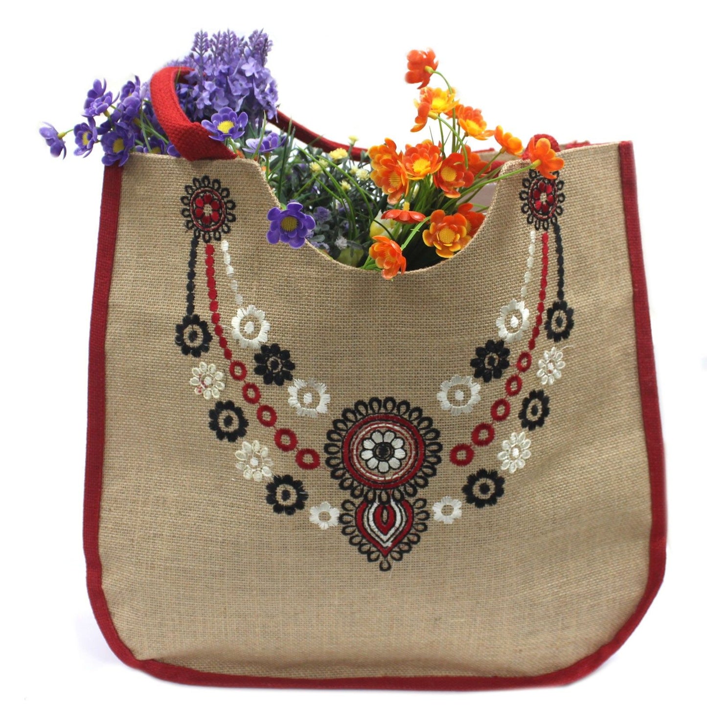 Posh Emb Shopping Bag - 35x40x15cm Des 2