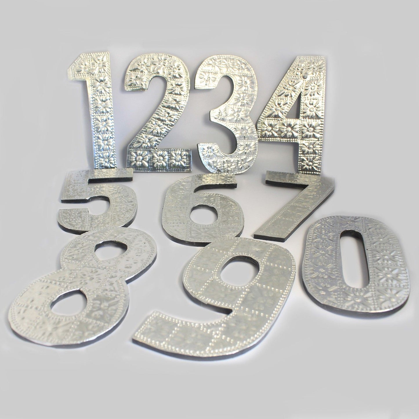 Lrg Arty Aluminum Letters - 1 Through 0