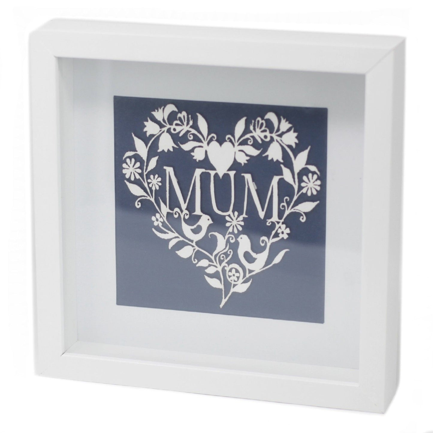 Paper Cutout White Picture Frame - Mum
