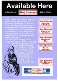 Nag Champa Info Poster