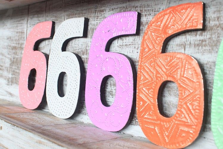 Number "6" - Assorted Colours - 15cm
