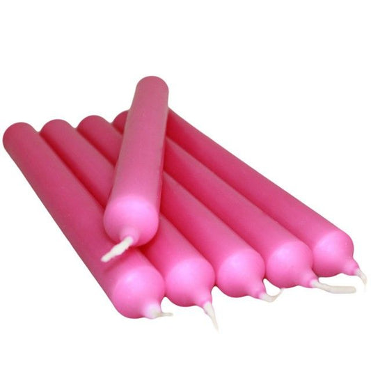Fushcia Dinner Candles
