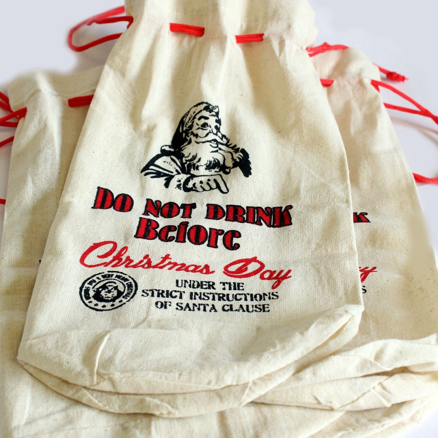 XMAS Cotton Wine Pouch - Do Not Drink